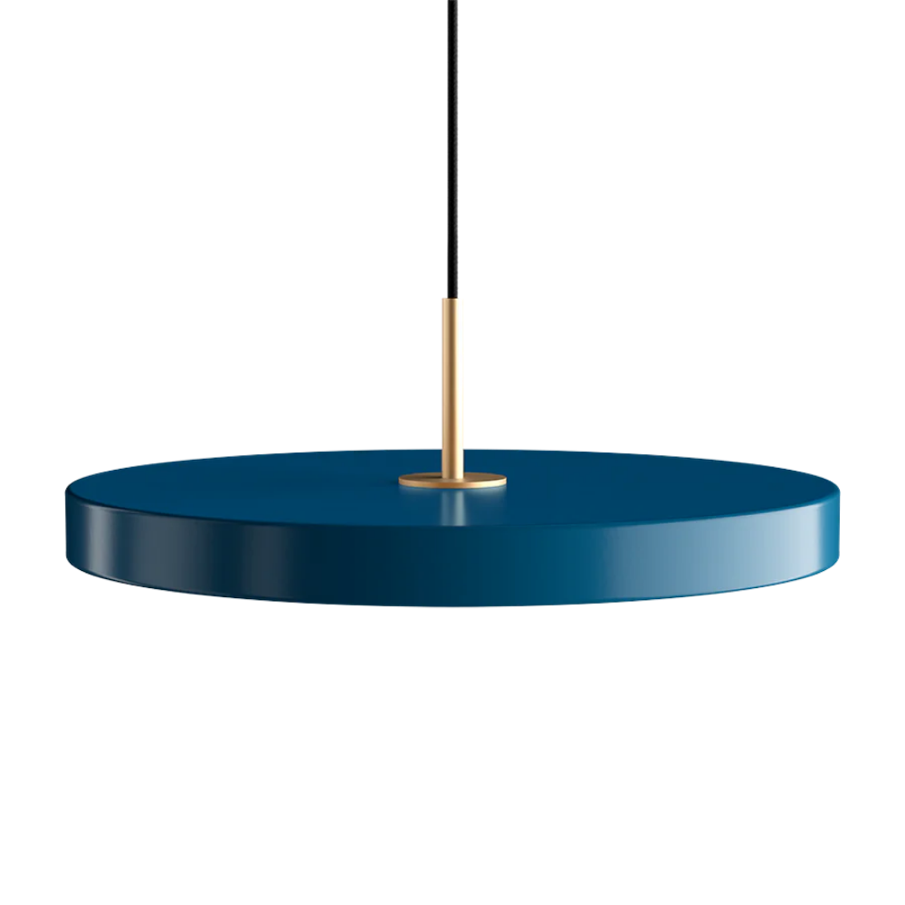 Asteria Medium - Petrol Blue 43 x 14 cm, 2.7m cordset Pendel