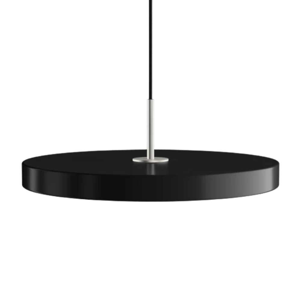 Asteria Medium Black - Steel Top 43 x 14 cm, 2.7m cordset