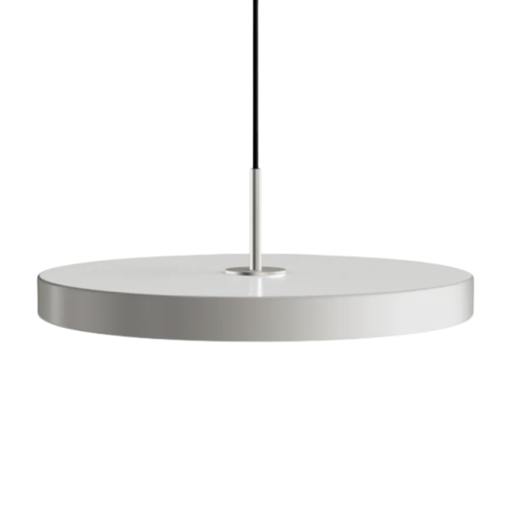 Asteria Medium Nuance Mist - Steel Top 43 x 14 cm, 2.7m cordset Pendel