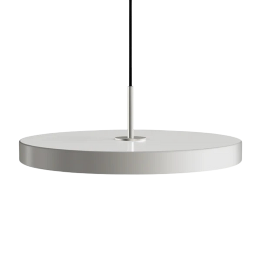 Asteria Medium Nuance Mist - Steel Top 43 x 14 cm, 2.7m cordset Pendel