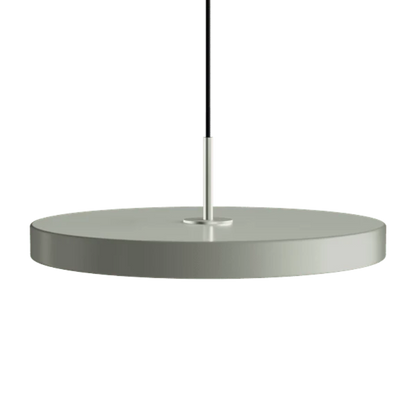 Asteria Medium Nuance Olive - Steel Top 43 x 14 cm, 2.7m cordset Pendel
