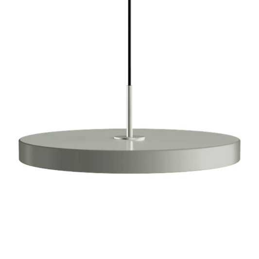 Asteria Medium Nuance Olive - Steel Top 43 x 14 cm, 2.7m cordset Pendel