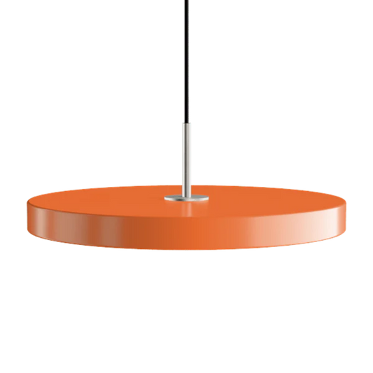 Asteria Medium Nuance Orange - Steel Top 43 x 14 cm, 2.7m cordset Pendel