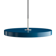 Asteria Medium Petrol Blue - Steel Top 43 x 14 cm, 2.7m cordset Pendel