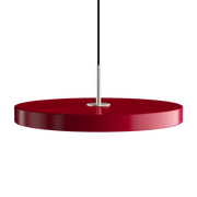 Asteria Medium Ruby Red - Steel Top 43x 14 cm, 2.7m cordset Pendel