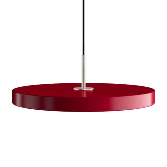 Asteria Medium Ruby Red - Steel Top 43x 14 cm, 2.7m cordset Pendel