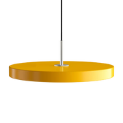 Asteria Medium Saffron Yellow - Steel Top 43 x 14 cm, 2.7m cordset Pendel