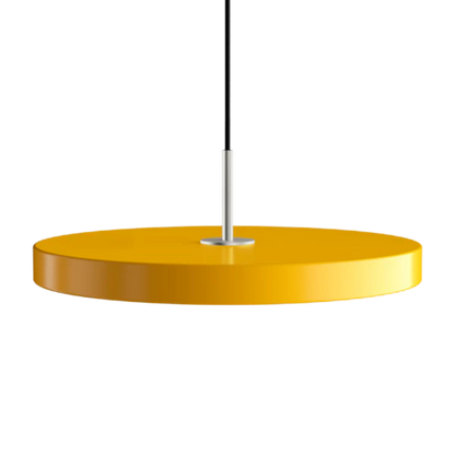 Asteria Medium Saffron Yellow - Steel Top 43 x 14 cm, 2.7m cordset Pendel