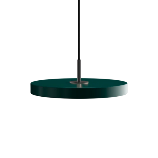 Asteria Mini Forest Green - Black Top 31 x 10,5 cm, 2.7m cordset Pendel