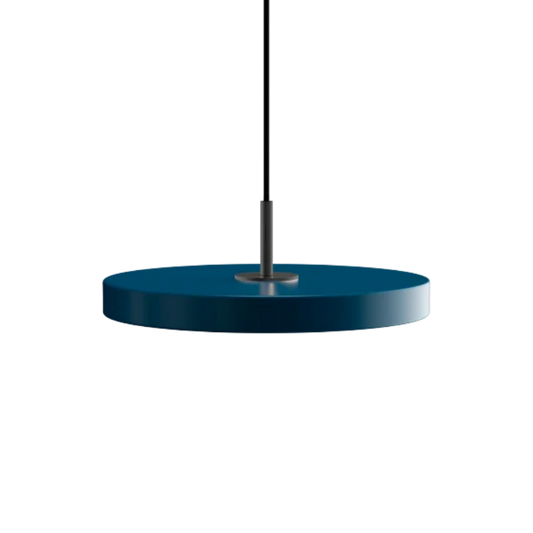 Asteria Mini Petrol Blue - Black Top 31 x 10,5 cm, 2.7m cordset Pendel