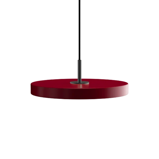 Asteria Mini Ruby Red - Black Top 31 x 10,5 cm, 2.7m cordset Pendel