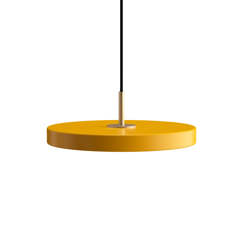 Asteria Mini - Saffron yellow 31 x 10,5 cm, 2.7m cordset Pendel