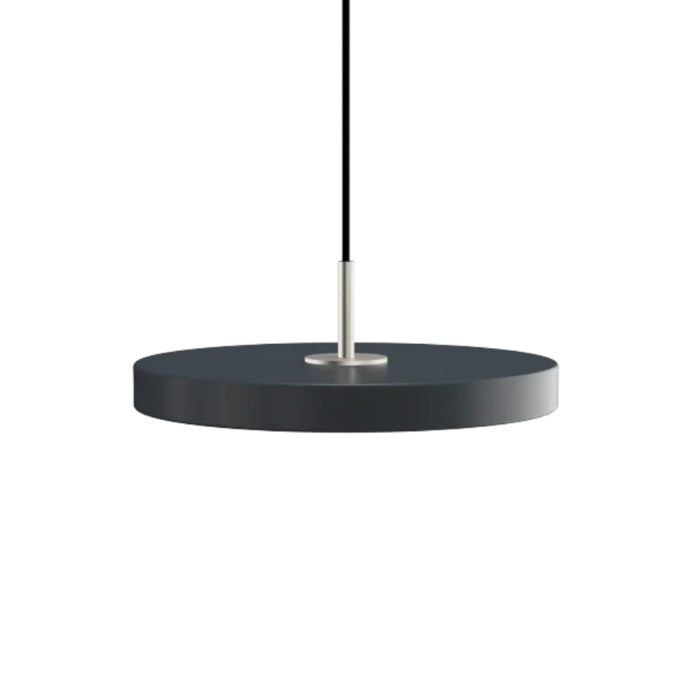 Asteria Mini Anthracite - Steel Top 31 x 10,5 cm, 2.7m cordset Pendel