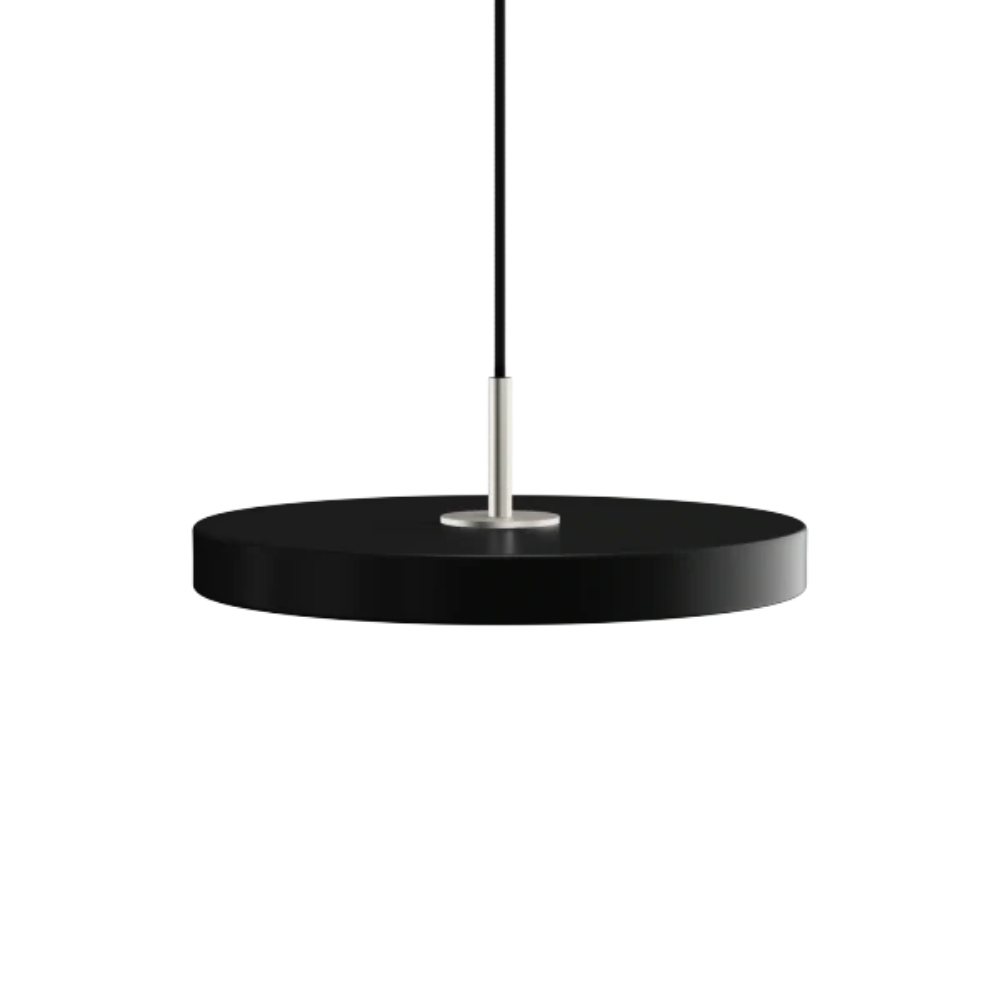 Asteria Mini Black - Steel Top  31 x 10,5 cm, 2.7m cordset Pendel