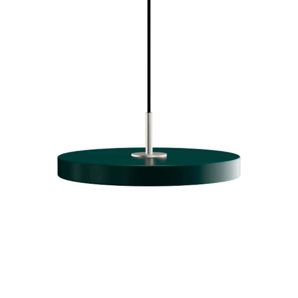 Asteria Mini Forest Green - Steel Top 31 x 10,5 cm, 2.7m cordset Pendel