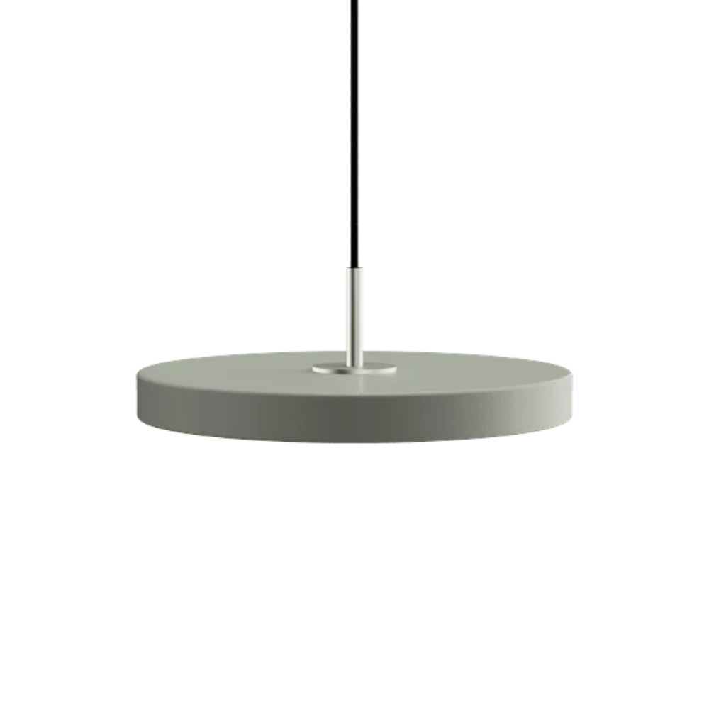 Asteria Mini Nuance Olive - Steel Top 31 x 10,5 cm, 2.7m cordset Pendel
