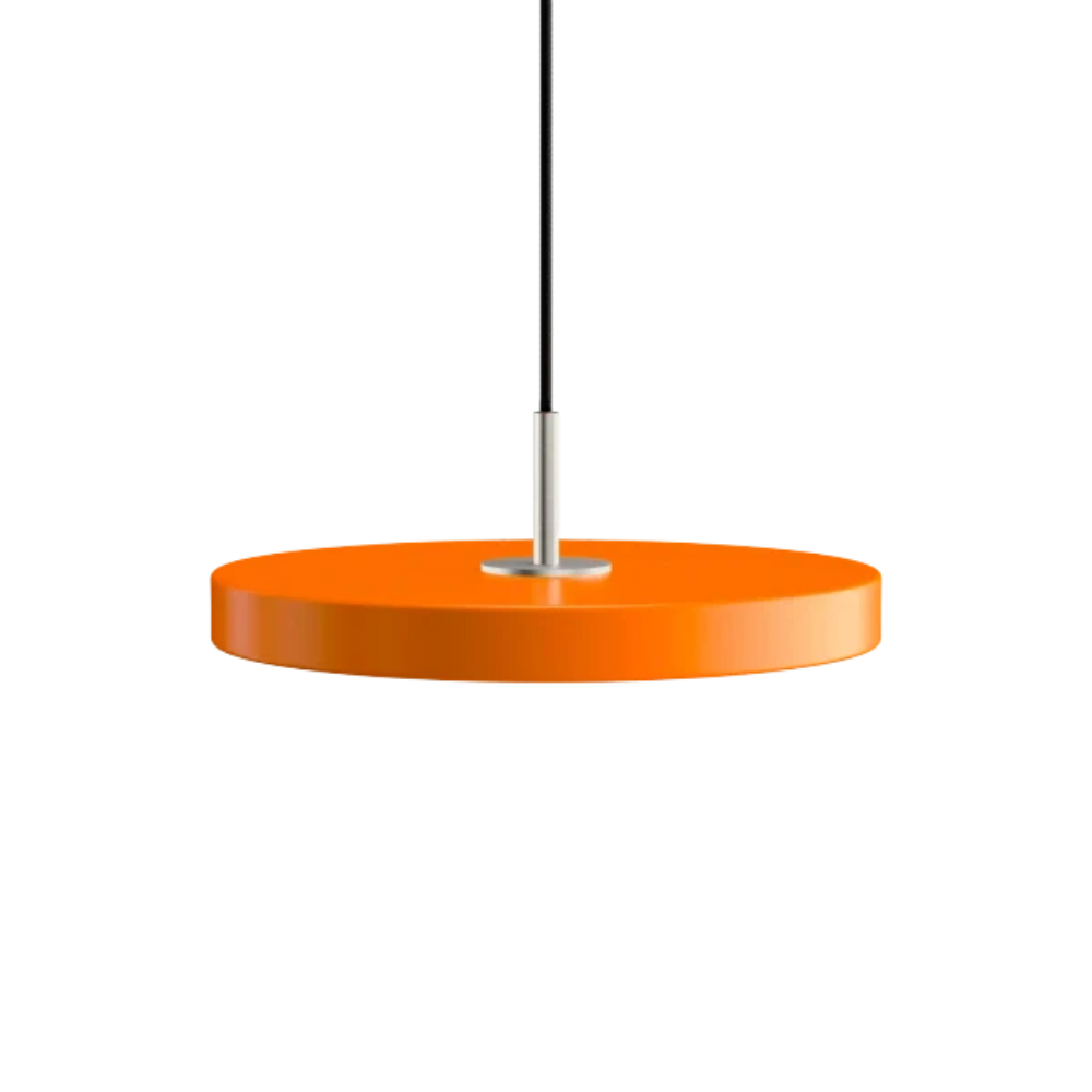 Asteria Mini Nuance Orange - Steel Top 31 x 10,5 cm, 2.7m cordset Pendel