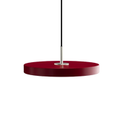 Asteria Mini Ruby Red - Steel Top 31 x 10,5 cm, 2.7m cordset Pendel