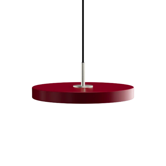 Asteria Mini Ruby Red - Steel Top 31 x 10,5 cm, 2.7m cordset Pendel