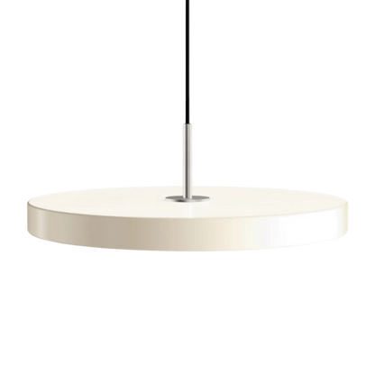 Asteria Plus Medium Pearl White Stål Top Pendel