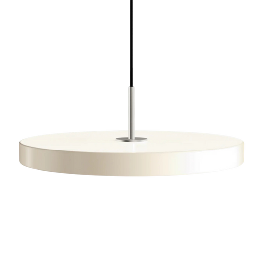 Asteria Plus Medium Pearl White Stål Top Pendel